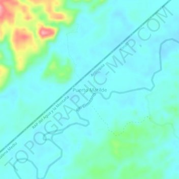 Mappa topografica Puerto Matilde, altitudine, rilievo