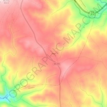 Mappa topografica Paçó, altitudine, rilievo