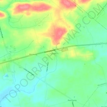 Mappa topografica Schofer, altitudine, rilievo
