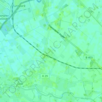 Mappa topografica Agterhorn, altitudine, rilievo