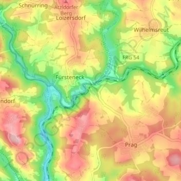 Mappa topografica Voglöd, altitudine, rilievo