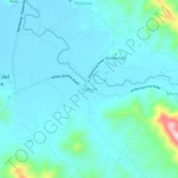 Mappa topografica Inaban, altitudine, rilievo