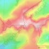 Mappa topografica Pic de Madrès, altitudine, rilievo