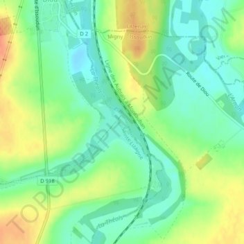 Mappa topografica L'Île de Ré, altitudine, rilievo