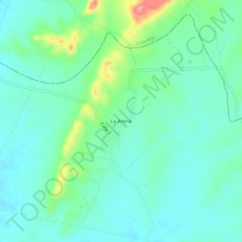 Mappa topografica La Arena, altitudine, rilievo