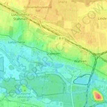 Mappa topografica Stahmeln, altitudine, rilievo