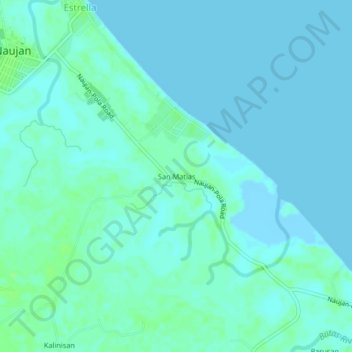 Mappa topografica San Matias, altitudine, rilievo