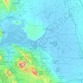 Mappa topografica Sherman Island, altitudine, rilievo