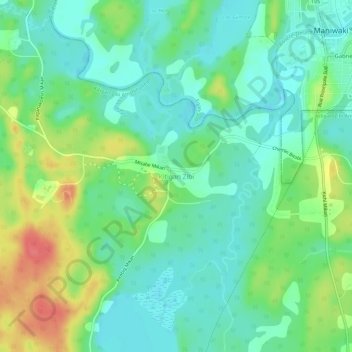 Mappa topografica Kitigan Zibi, altitudine, rilievo