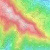 Mappa topografica Monte Linzone, altitudine, rilievo