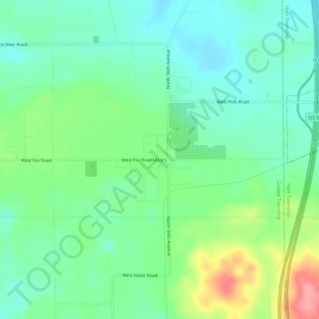 Mappa topografica Mears, altitudine, rilievo
