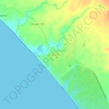 Mappa topografica Engabao, altitudine, rilievo