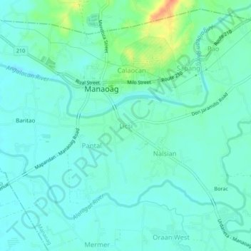 Mappa topografica Licsi, altitudine, rilievo