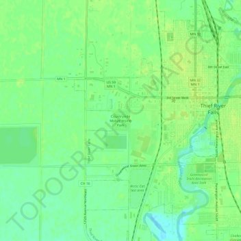 Mappa topografica Countryside Mobile Home Park, altitudine, rilievo