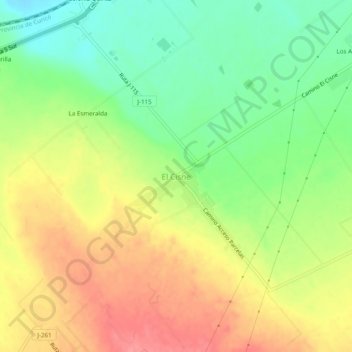 Mappa topografica El Cisne, altitudine, rilievo