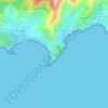 Mappa topografica Cap Nègre, altitudine, rilievo