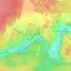 Mappa topografica в южной части п. Белокаменный на берегу р. Пышма, altitudine, rilievo