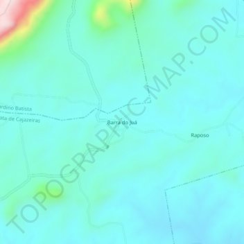 Mappa topografica Barra do Juá, altitudine, rilievo