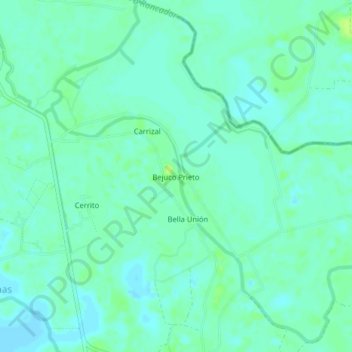 Mappa topografica Bejuco Prieto, altitudine, rilievo