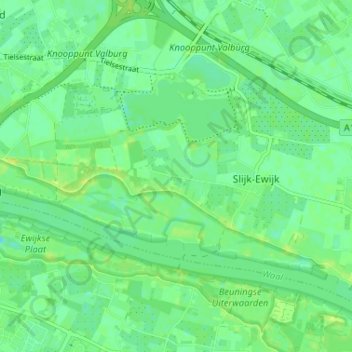 Mappa topografica Loenen, altitudine, rilievo