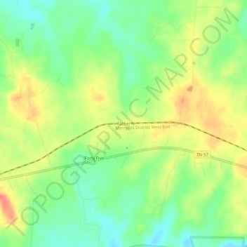 Mappa topografica Rather, altitudine, rilievo