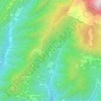 Mappa topografica Riolo, altitudine, rilievo