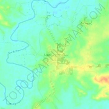 Mappa topografica Santo Domingo, altitudine, rilievo