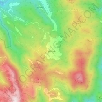 Mappa topografica Vallocchia, altitudine, rilievo