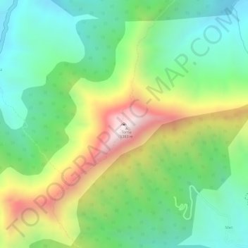 Mappa topografica Torna, altitudine, rilievo