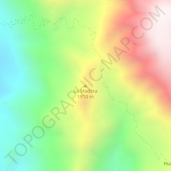 Mappa topografica La Madera, altitudine, rilievo