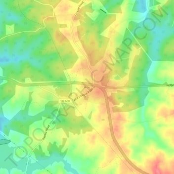 Mappa topografica Rice, altitudine, rilievo