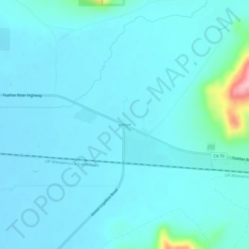 Mappa topografica Vinton, altitudine, rilievo
