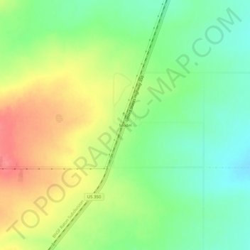 Mappa topografica Model, altitudine, rilievo