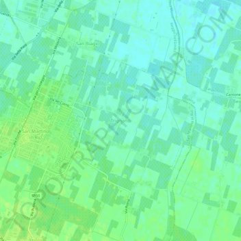 Mappa topografica Trignano, altitudine, rilievo