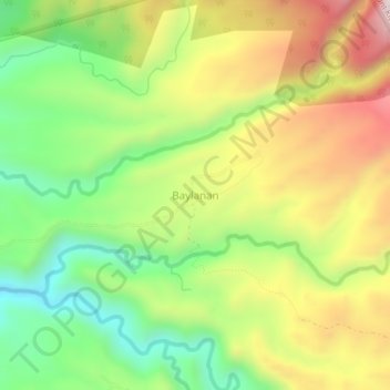 Mappa topografica Baylanan, altitudine, rilievo