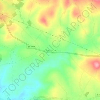 Mappa topografica Chapada, altitudine, rilievo