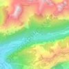 Mappa topografica Le Lac, altitudine, rilievo