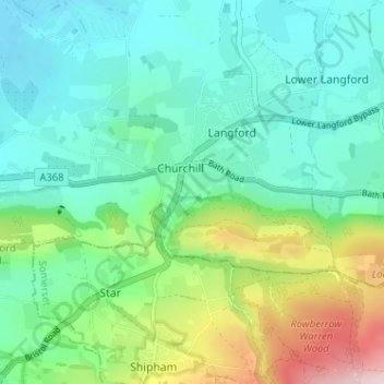 Mappa topografica Dinghurst, altitudine, rilievo