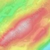 Mappa topografica Le Crêt Pela, altitudine, rilievo