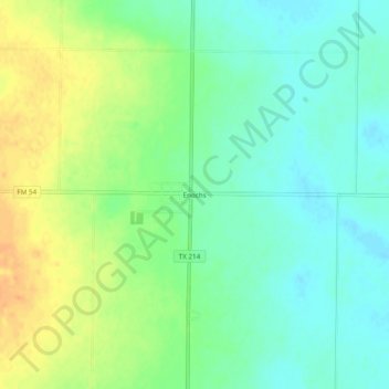 Mappa topografica Enochs, altitudine, rilievo