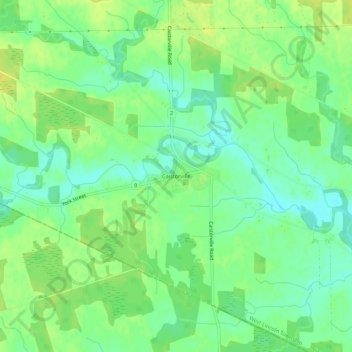 Mappa topografica Caistorville, altitudine, rilievo