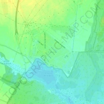 Mappa topografica El Rocío, altitudine, rilievo