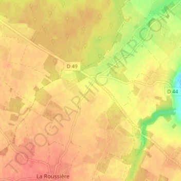 Mappa topografica La Sentelle, altitudine, rilievo