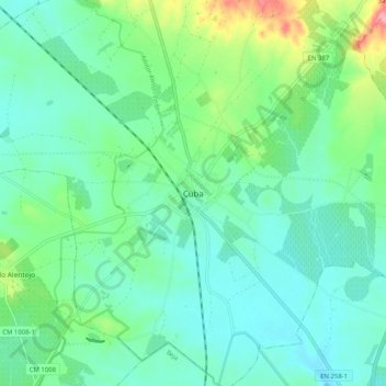 Mappa topografica Cuba, altitudine, rilievo