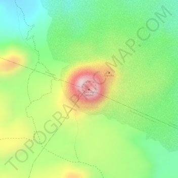 Mappa topografica Parícutin, altitudine, rilievo