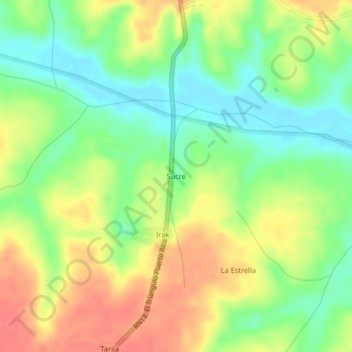 Mappa topografica Sucre, altitudine, rilievo