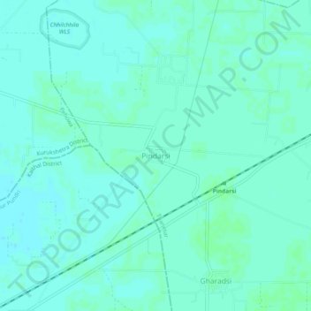 Mappa topografica Pindarsi, altitudine, rilievo