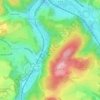 Mappa topografica Hohe Ley, altitudine, rilievo
