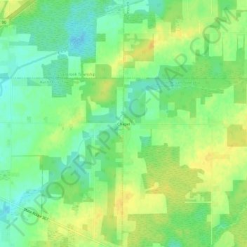 Mappa topografica Chapel, altitudine, rilievo