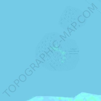 Mappa topografica Cabgan Island, altitudine, rilievo
